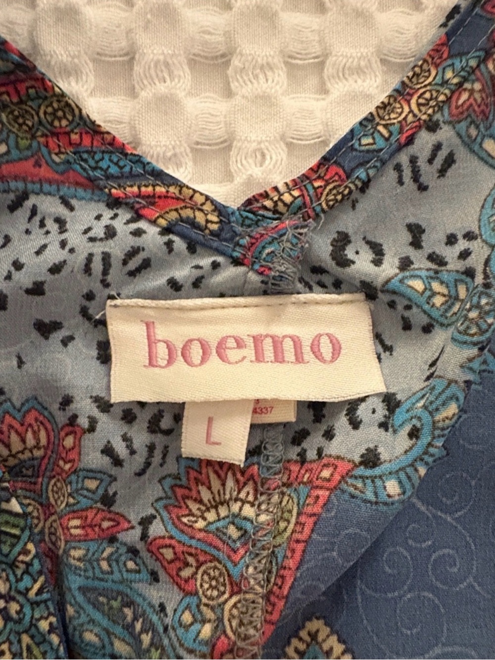 Anthropologie Boemo Blue Paisley Tiered Maxi Dress Cottagecore Prairie Paisley - Picture 7 of 10